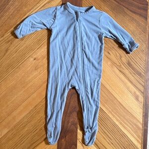 Kyte BABY 0-3 Month Zippered Bamboo Footie - Slate